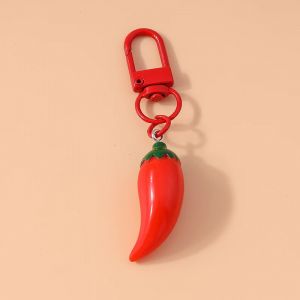 Mignon résine piment porte-clés Simulation poivre porte-clés pendentif pour voiture porte-clés