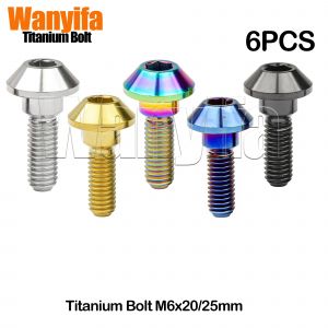 Wanyifa boulon de moto M6x20/25mm partie de frein &agrave; disque t&ecirc;te de parapluie vis hexagonales pour