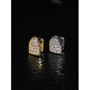 Décoration de dents incrustées de Zircon, 1 pièce, Style Hip Hop, dents simples, dents de fête pour