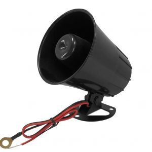 Sirène d'alarme d'avertissement forte universelle 125dB pour voiture Auto moto camion 12V 24V 15W