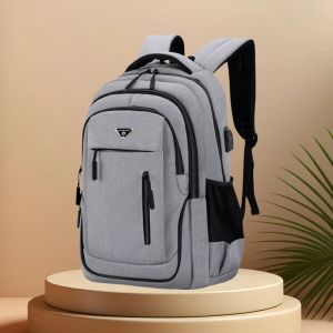 Grand sac &agrave; dos pour ordinateur portable 15.6 pouces/17.3 pouces, sac d'&eacute;cole USB pour hommes, sac