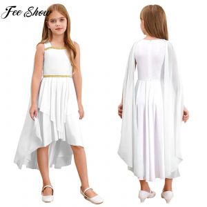 Enfants filles Halloween ancien grec romain Athena déesses princesse reine Cosplay Costume sans