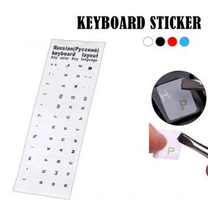 Autocollants transparents pour clavier russe, étiquette Alphabet pour ordinateur, Protection contre