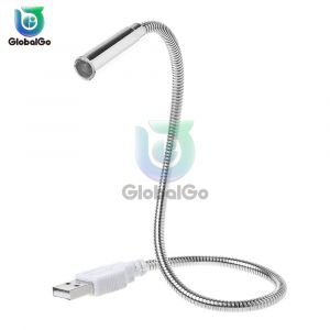 Lampe de clavier flexible USB, aste, tuyau réglable, éclairage nocturne, plug and play pour PC,