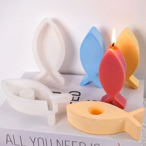 Moule à bougie en Silicone créatif, bricolage en forme de poisson, chandelier, Kit de fabrication