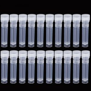 Flacon de Tube à essai en plastique de 1.5ml, 20 pièces, conteneur d'échantillon, bouchon à vis,