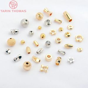 (4961) 20 pièces 24K couleur or laiton carré entretoise perles haute qualité fabrication de bijoux