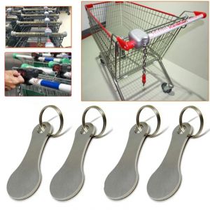 Anneau pour porte-clés en métal et alliage d'aluminium argenté, jeton pour document, caddie,