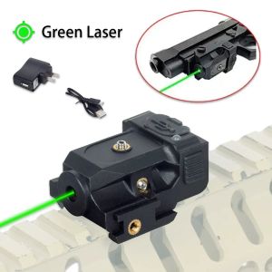 Tactique USB charge rouge vert point Laser vue pistolet portée 20mm Picatinny Weaver Rail Glock 17