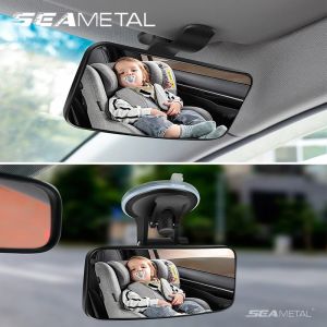 SEAMETAL – miroir convexe grand Angle pour intérieur de voiture, ventouse/clip à 360 degrés,
