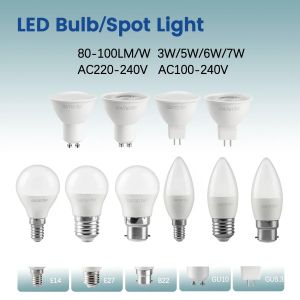 Ampoule Led lampes E27 B22 E14 GU10 GU5.3 Spot 220V 110V ampoule 3W 5W 6W 7W blanc chaud blanc froid