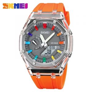 SKMEI étanche hommes montre compte à rebours chronomètre lumière LED mouvement électronique