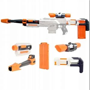 Pi&egrave;ces modifi&eacute;es pour pistolet jouet Nerf n-strike Elite s&eacute;rie silencieux queue Stock lampe de poche