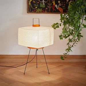 Lampadaire trépied créatif japonais, Style Wabi-sabi, lumières sur pied en papier de riz pour