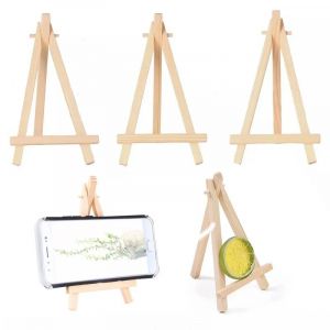 Mini cadre de chevalet en bois, 10 pièces, Triangle, support de carte de Table de mariage,
