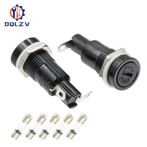 Porte-fusible de ch&acirc;ssis &agrave; montage sur panneau R3-11 pour fusibles en verre 5x20mm 10A 250V 5*20