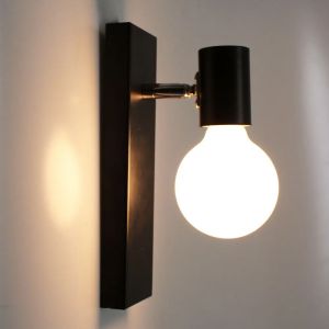 Applique murale nordique en fer forgé E27, lampe de chevet rétro, éclairage intérieur Vintage,