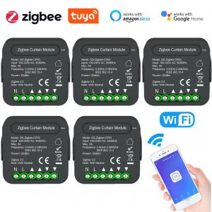 Tuya ZigBee WiFi rideau interrupteur Module volet roulant stores moteur minuterie contrôleur