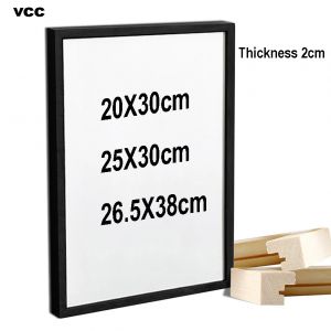 Cadre Photo en bois naturel 20X30 25X30 26.5X38cm, cadre de couleur noir et blanc pour images, cadre