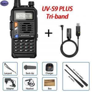 BAOFENG UV-S9 Plus V1 V2 10W injuste déterminer UHF VHF touristes bande 16km longue portée étanche