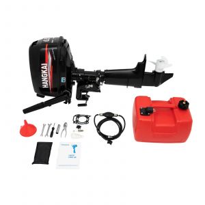 Kit moteur hors-bord 4 temps 6.5 HP avec tuyau d'huile, syst&egrave;me CDI pour bateaux gonflables,