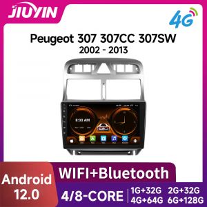 JIUYIN autoradio pour Peugeot 307 307CC 307SW 2002 - 2013 sans fil CarPlay Android Auto voiture