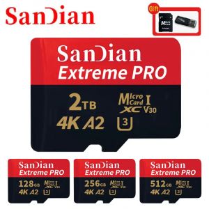 Carte mémoire Micro TF haute vitesse, carte SD, 128 Go, 256 Go, classe 10, A2, U3, 4K, 512 Go, TF