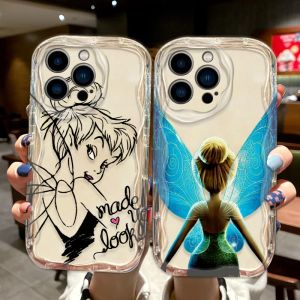 Coque de téléphone dessin animé Disney Tinker Bell, coque Wave 173 Cover, Apple iPhone 15, 14, 13,