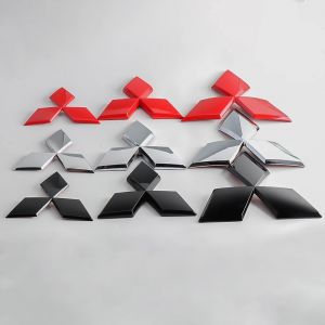 Autocollant de couverture d'emblème de coffre de calandre avant de voiture ABS, pour Mitsubishi