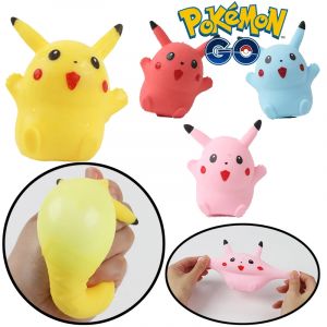 Jouet anti-Stress doux Pokemon Pikachu, personnage de dessin animé en forme de plastique, jouet à