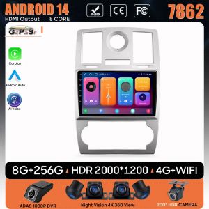 Autoradio Android 14 Carplay pour CHRYSLER 300C 2004 - 2011 Navigation GPS Android Auto stéréo 5G BT