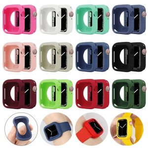 Coque en silicone souple pour Apple Watch Cover, Iwatch Series, Pare-chocs pour femme, Protection,