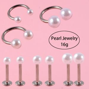 Boucles d'oreilles Daith en perles mixtes, clous d'oreille, piercing conque, fer à cheval, boucles