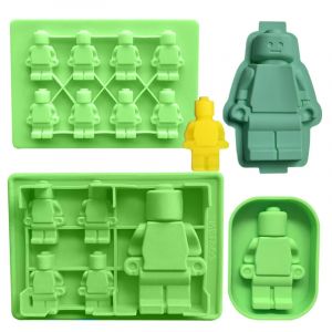 Ensemble de moules à chocolat en silicone pour enfants, briques de glace robot, cube, moule à