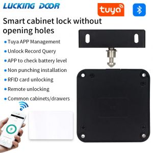 Tuya App – serrure d'armoire à Induction avec capteur Invisible sans trou, carte RFID, serrure