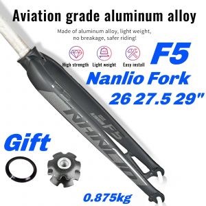 NanLio vtt fourche dure Suspension de vélo en alliage d'aluminium 26/27.5/29 pouces fourche de VTT