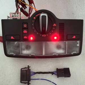 Lampe de lecture de couleur de lumière de dôme intérieur avec lucarne de toit solaire lumière rouge