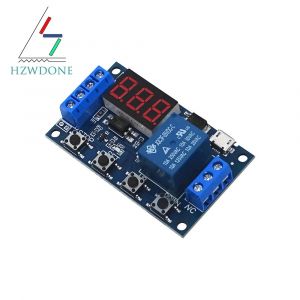 Relais de minuterie DC 6-30V, Module de relais de retard Programmable, minuterie de Cycle avec