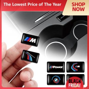 Autocollants d'int&eacute;rieur de voiture en &eacute;poxy, 10 pi&egrave;ces, accessoires d&eacute;coratifs automobiles pour BMW