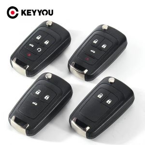 KEYYOU – clé télécommande de voiture à rabat, 1 pièce, pour Chevrolet Cruze Epica Lova Camaro Impala