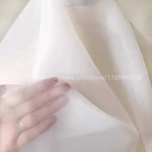 Tissu Organza mat chiffr&eacute; et &eacute;pais de 5 m&egrave;tres, tissu en Satin pour robe de mari&eacute;e, tissu de Style