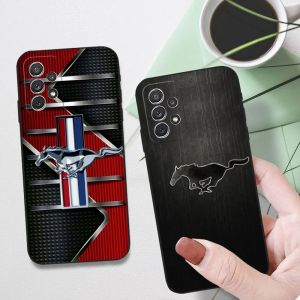 F-FordS &ndash; Coque de t&eacute;l&eacute;phone avec Logo MustangS, &eacute;tui pour Samsung Galaxy S25 S21 S24 S23 S22 Ultra