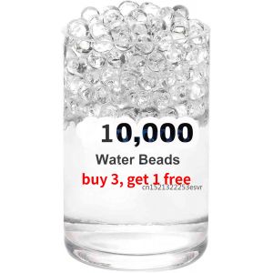 10 000 perles de gel d'eau transparentes perles de gel d'eau pour remplissage de vase, d&eacute;cors de