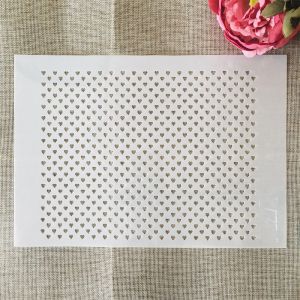 Pochoirs A4 en forme de petit cœur de Bergame, 29cm, pour peinture murale, scrapbooking, coloriage,