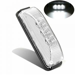Feux de remorque étanches pour camion de ramassage, lumières blanches claires, garde-boue avant à 3