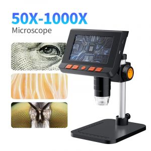 Microscope numérique LCD HD 4.3 pouces, caméra de Microscope numérique LCD avec 8 lumières LED