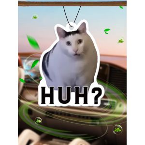 Huh? Tablettes d'aromath&eacute;rapie de voiture Emoji chat blanc mignon, d&eacute;sodorisant de garde-robe,