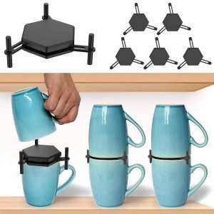 6 pi&egrave;ces porte-tasse &agrave; caf&eacute; r&eacute;glable Drinkware empileur organisateur empilable tasse &agrave; caf&eacute;