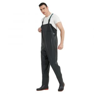 Barboteuse de pêche en PVC anti-alde pour homme et femme, salopette de poitrine imperméable avec