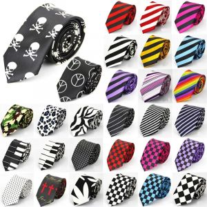 Cravate &eacute;troite pour hommes et femmes, 5cm (2 pouces), Slim, mariage, noir, bleu, rouge, rose,